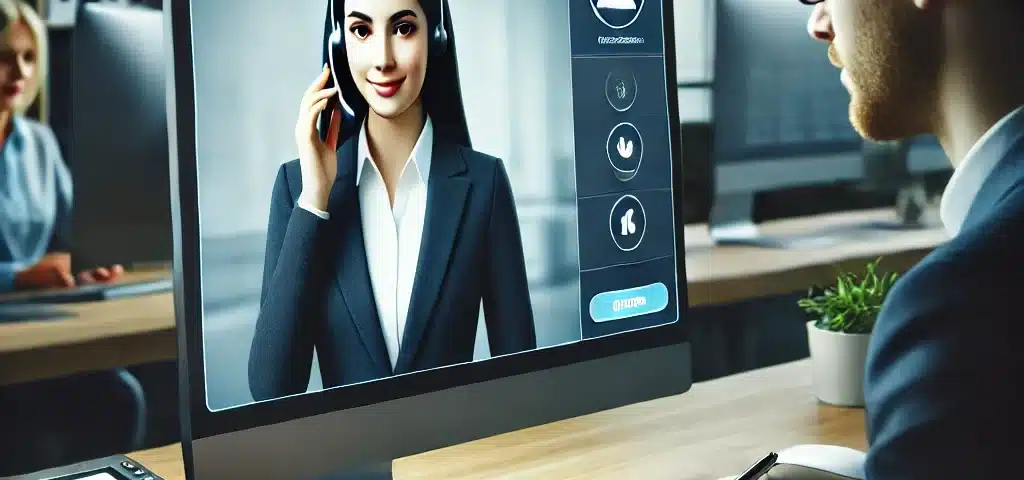 Secretaria online atendiendo llamadas para mejorar la imagen del negocio