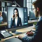 Secretaria online atendiendo llamadas para mejorar la imagen del negocio