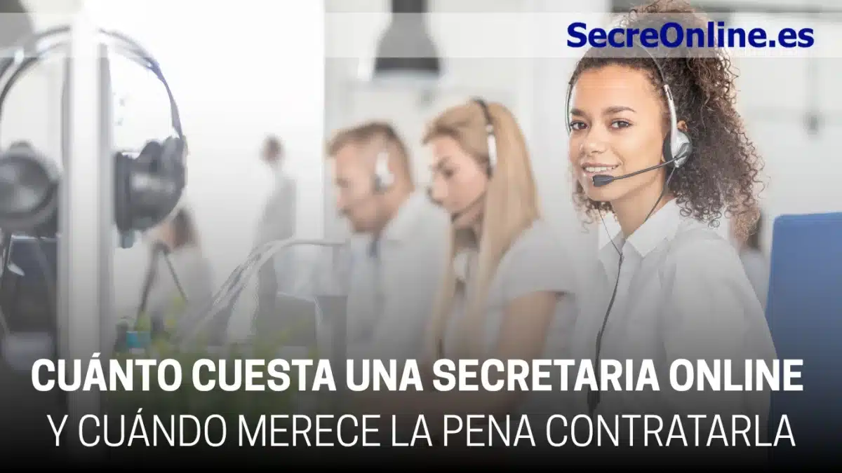 Secretaria online atendiendo llamadas para un profesional autónomo