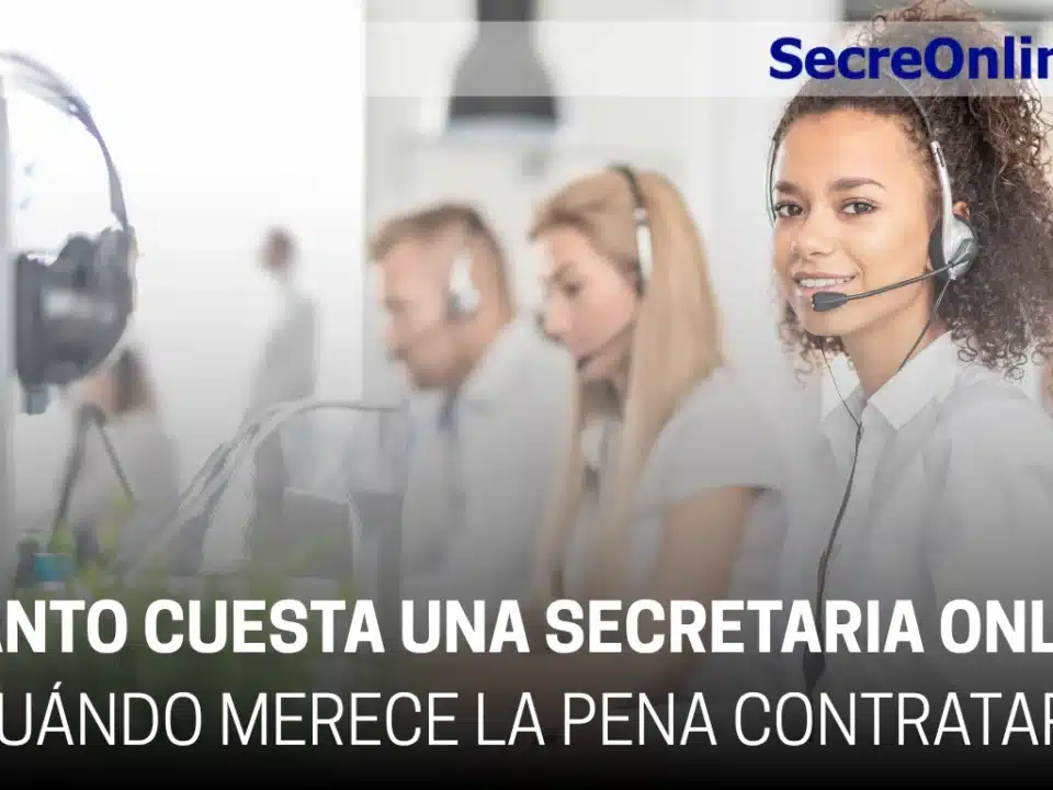 Secretaria online atendiendo llamadas para un profesional autónomo