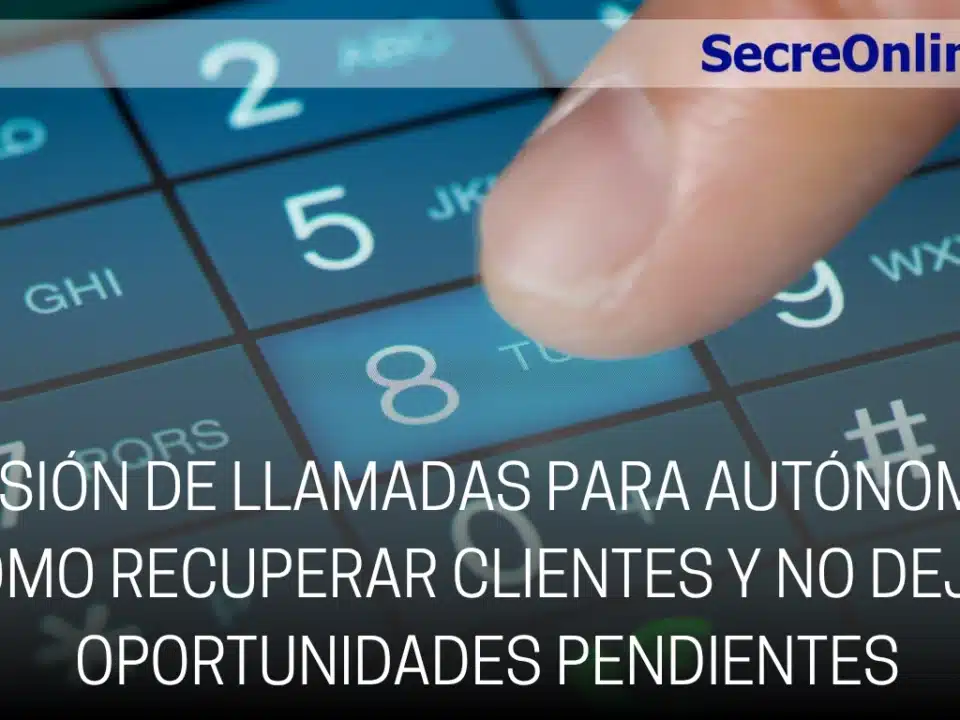 Dedo marcando los botones de un teléfono representando la emisión de llamadas para autónomos