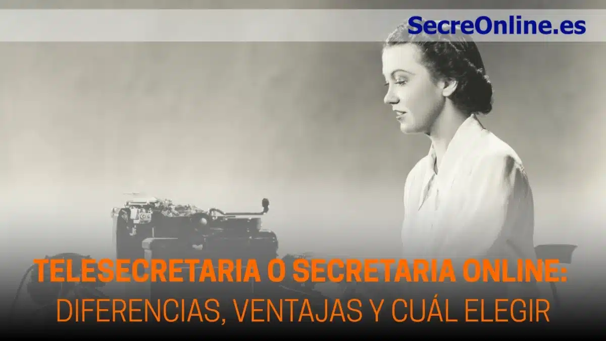 Secretaria antigua simbolizando la evolución hacia el servicio de telesecretaria moderna para autónomos
