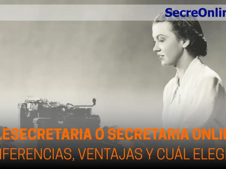 Secretaria antigua simbolizando la evolución hacia el servicio de telesecretaria moderna para autónomos