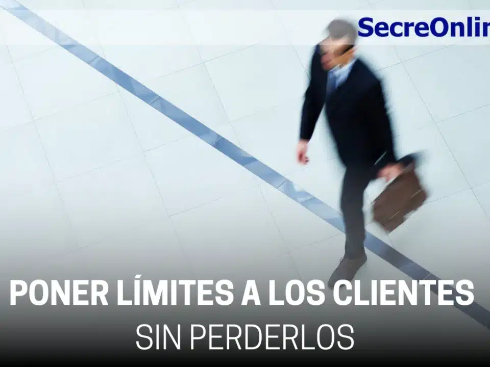 Persona caminando con maletín representando cómo poner límites a los clientes sin perderlos