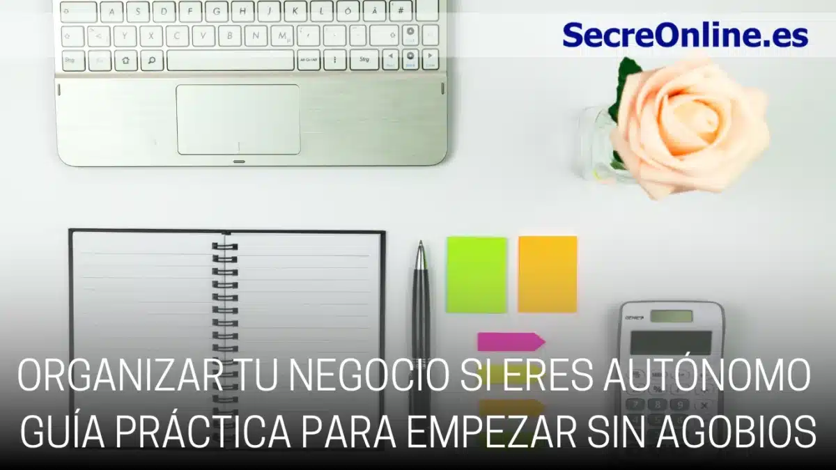 Organizar tu negocio en enero si eres autónomo con agenda, notas y ordenador